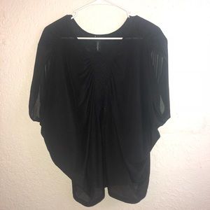 BKE Black Lace Detailed Blouse